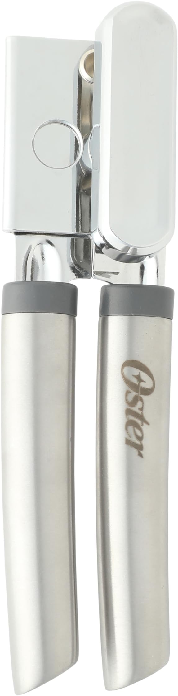 Oster Chadswyck 8” Can Opener, Stainless Steel Manual Can Opener with Soft Grip Handles, Smooth Edge Cutting, Dishwasher Safe