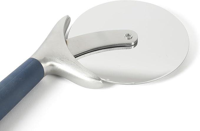 Calphalon Edge Stainless Steel Pizza Cutter w/Thermoplastic Rubber Handle - Navy Blue