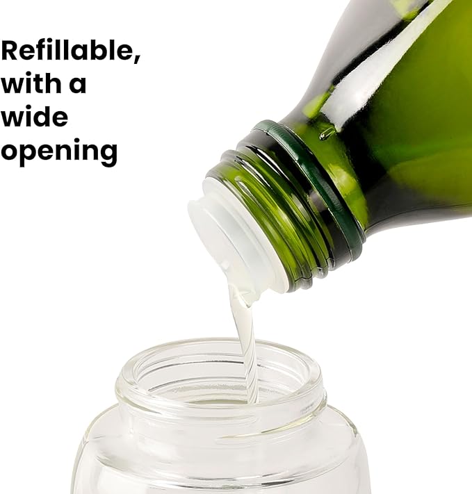 Mistifi glass Oliver Oil Sprayer for cooking, Spray bottle 6oz, Non-Aerosol Refillable Dispenser Oil Mister PS887