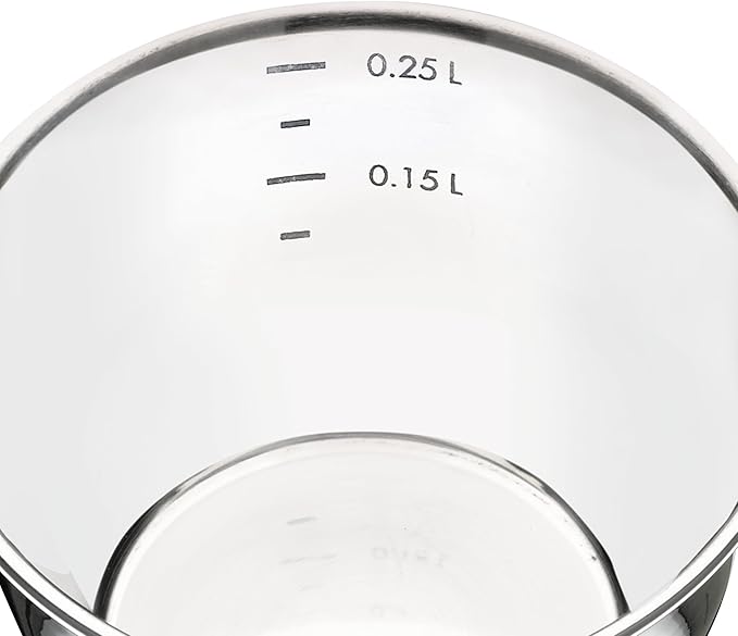 Küchenprofi Stainless Steel Saucepan with Clad Bottom, 8-Ounce,Silver
