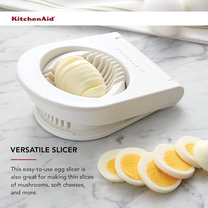 KitchenAid Classic Egg Slicer with Stainless Steel Wires,9 Inch,White,(Pack of 12)