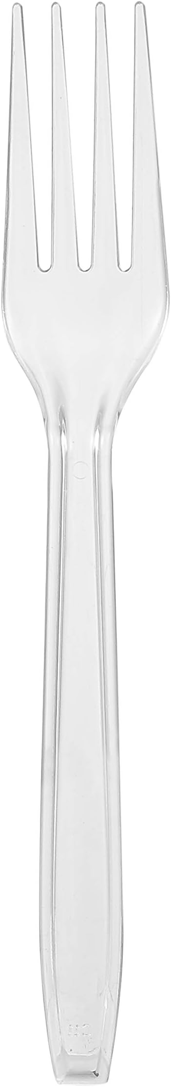 Glad Crystal Clear Assorted Plastic Cutlery Forks| Clear And Heavy Duty Plastic Silverware (8 pieces Each - Forks, Knives, Spoons) Glad Disposable Tabletop, 24 Count (Pack of 3)
