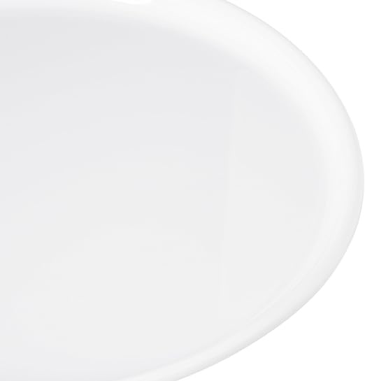 Carlisle FoodService Products Stadia Reusable Plastic Plate Salad Plate for Home and Restaurant, Melamine, 9 Inches, White