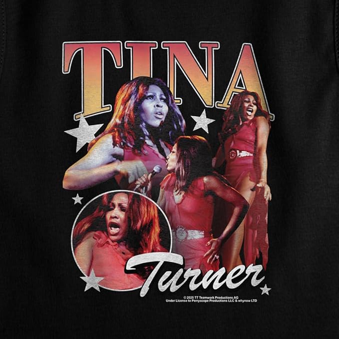 Popfunk Tina Turner Red Dress Vintage Collage Women's Sleeveless Crop Top Tank