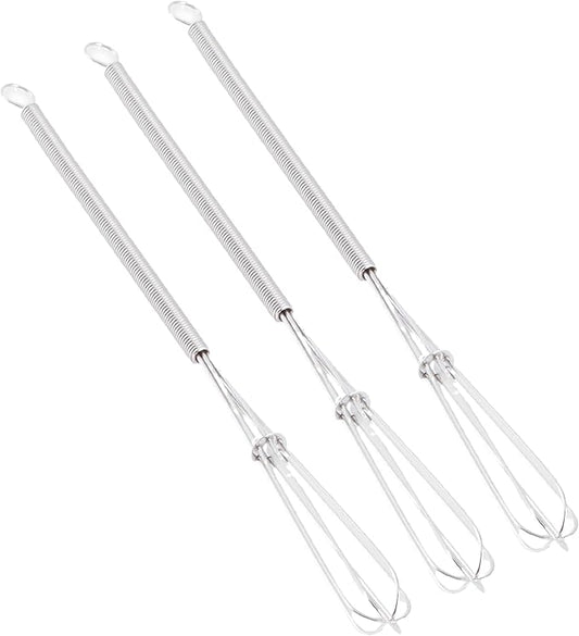 RSVP International Kitchen Tool Collection, Stainless Steel, Dishwasher Safe, Whisk, 9" (Pack of 3)