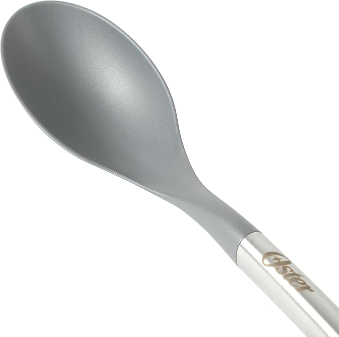 Oster Chadswyck 13.8” Cooking Spoon, Heat Resistant Silicone Head, Safe for Nonstick Cookware, Dishwasher Safe