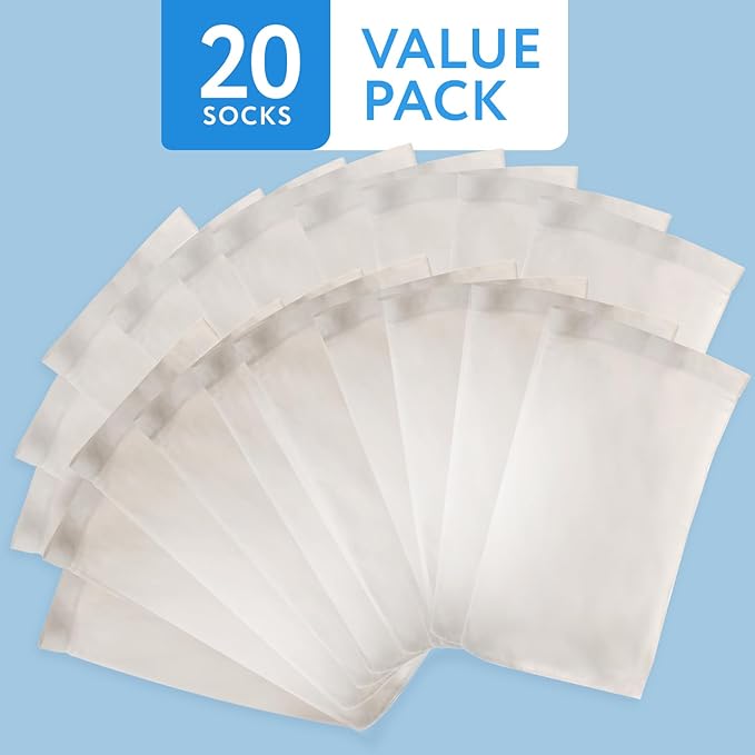 IMPRESA Pool Skimmer Socks - Compatible with Hayward, Pentair & Intex - 20-Pack - Filter Saver Socks - Fits Inground & Above Ground Pool Skimmers