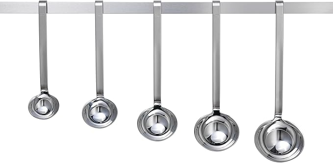 Rosle 10009 Stainless Steel Hooked Handle Ladle with Pouring Rim Serving Spoon