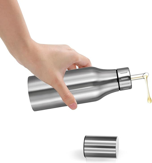 Stainless Steel Oil Dispenser Bottle - 750ML Leak-Proof Oil Container for Kitchen, Olive Oil & Cooking Liquids-26OZ