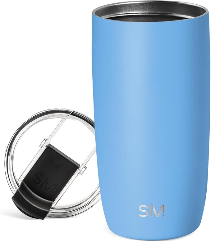Simple Modern Voyager Tumbler with Flip Lid | Travel Coffee Mug | Insulated Stainless Steel Cold Brew Iced or Hot Coffee Cup | Gifts for Women Men Her Him | 16oz, Snow Day