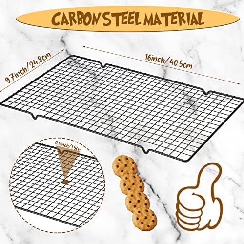 Harloon 6 Pieces Cooling Racks for Baking Wire Grid Set,16 x 9.8 Inch