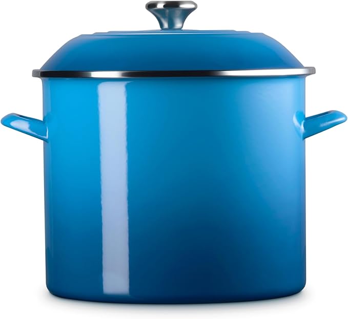 Le Creuset Enamel on Steel Traditional Stockpot, 16 qt., Marseille with Stainless Steel Knob