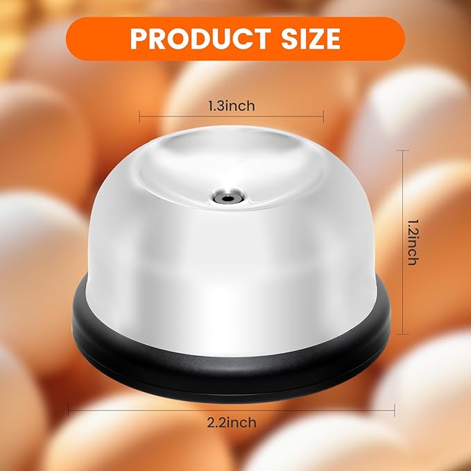 Egg Piercer for Boiling & Baking, Stainless Steel Egg Puncher with Spring-Loaded Needle & Non-Slip Base, Prevents Cracking for Perfect Hard/Soft Boiled Eggs, Eggshell Peeler Tool (Black)