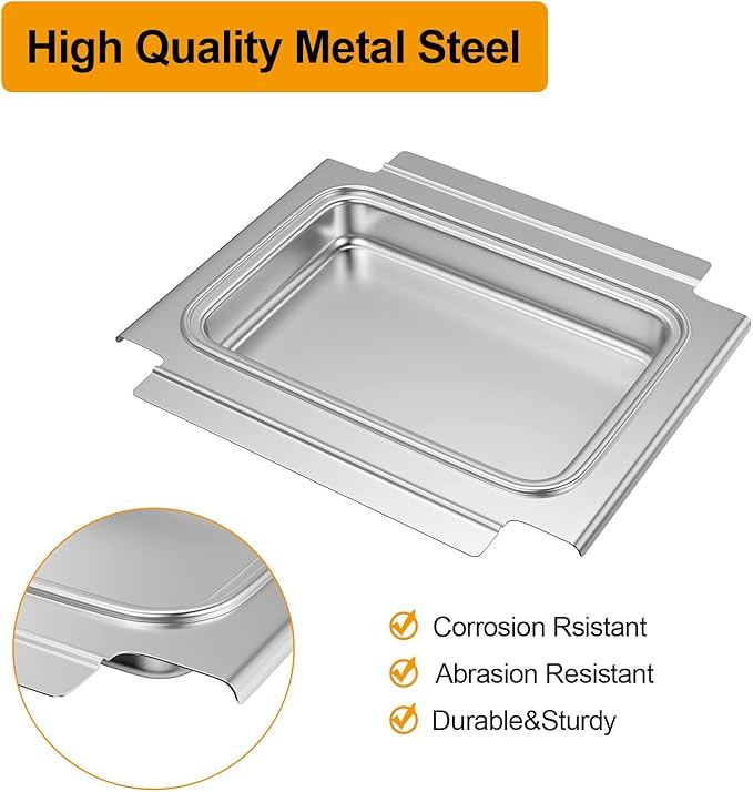LS'BABQ Grease Catch Pan Holder with 10 Pack Aluminum Foil Grill Drip Pan for Weber Q200 Q300 Q220 Q240 Q2000 Q2200 Q320 Series Gas Grill,BBQ Replacement Parts for Weber 80580/41877