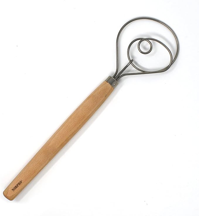 Norpro Scandinavian Dough Whisk 12" x 3.25" x .88"