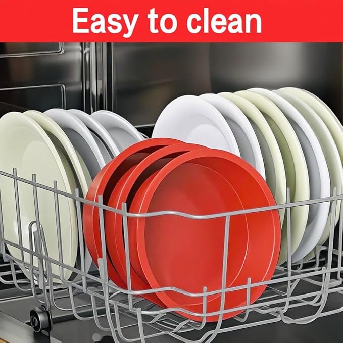 AVIDON 8 inch Cake Pans- Silicone Round Cake Molds for Layer Cake, Cheese Cake and Chocolate Cake, Non-stick and dishwasher safe silicone baking pans 4 packs (4)