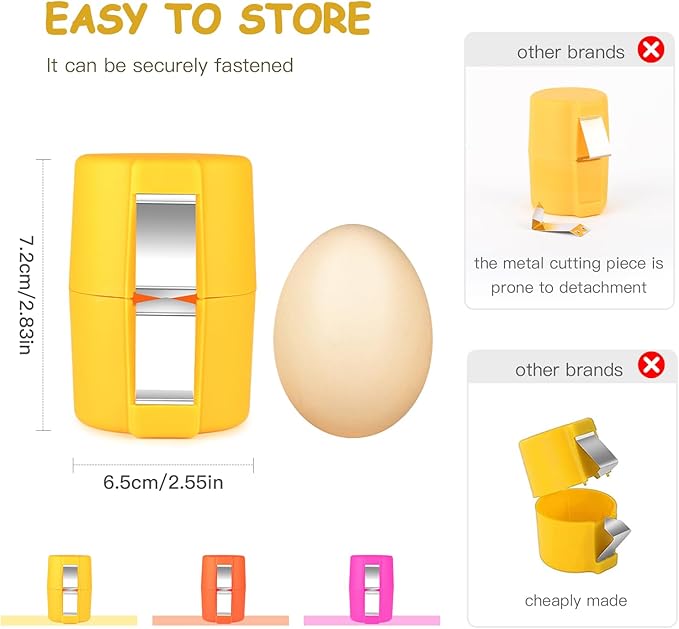 3 Pcs Egg shell opener, Eggshell opener, Egg Clip for Raw Eggs, Egg Peeler，Not for Hard-boiled eggs, Home kitchen Gadgets to Quickly Cut Eggshells