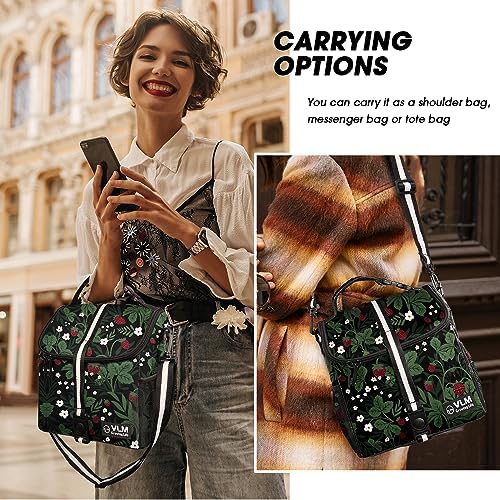 VLM Lunch Box for Women, Insulated Lunch Bag Women, Cute Floral Lunch Tote