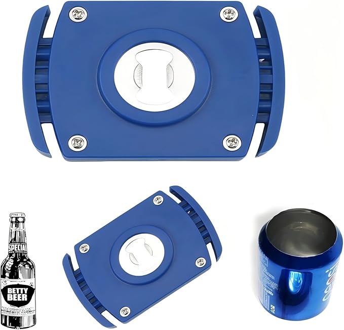 aluminum Can Opener，can top remover，Lid Remover， beer- Soft Edge- soda- can opener，Handheld Safety Manual Can Opener，for 8-19 Oz aluminum Soft Edge Cans, Household Bar Tool（Blue 1PCS）