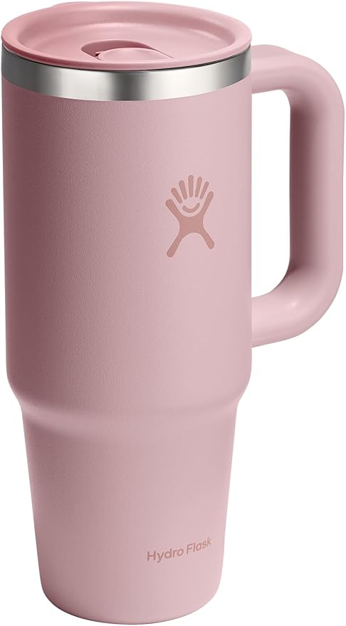 Hydro Flask Coffee Travel Tumbler Mug – Insulated Stainless Steel, Leak Resistant Hot & Iced Coffee Cup 24 Oz Trillium Pink