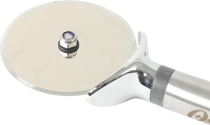 Oster Chadswyck 8.7” Pizza Cutter, Stainless Steel Pizza Wheel, Sharp Rolling Blade, Ergonomic Handle, Dishwasher Safe