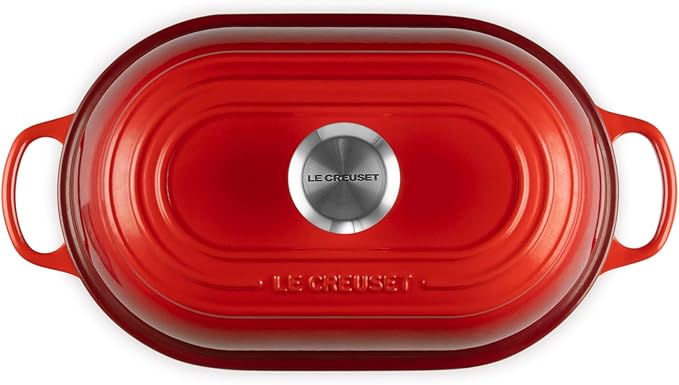 Le Creuset Enameled Cast Iron Signature Oval Bread Oven, 11.5 inch, Cerise