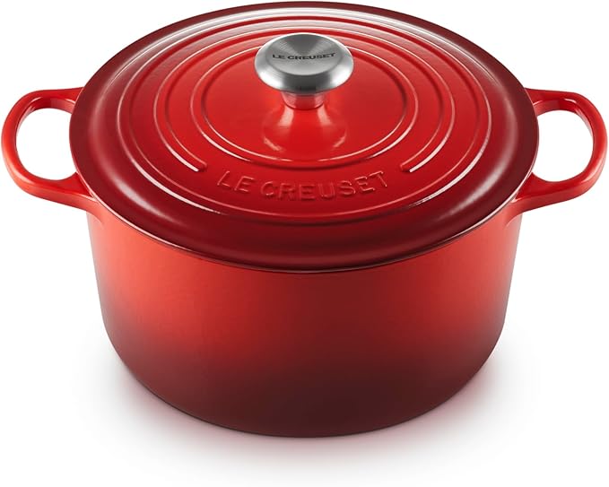 Le Creuset Enameled Cast Iron Signature Deep Round Oven, 6.5 qt., Cerise