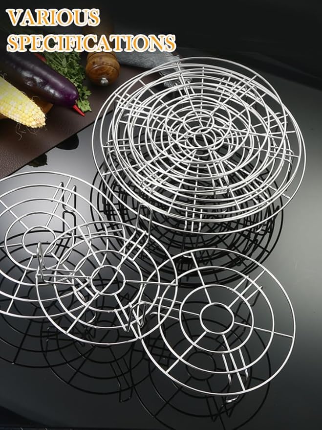 Dia 10.8" Round Cooking Rack Stainless Steel Steamer Rack with 2.8" Height Legs Grilling Rack Canning Rack Cooling Rack for Baking Canning Cooking (Height 2.8",11"/28cm)