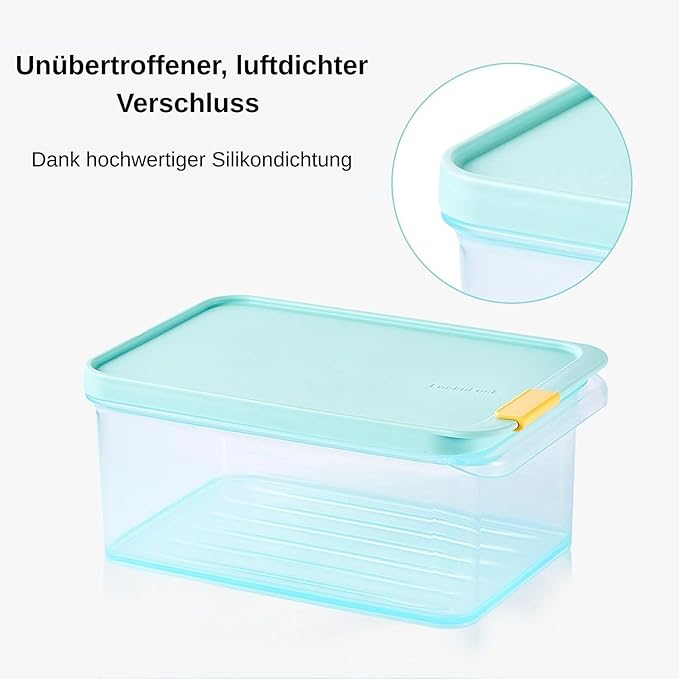 LocknLock HFL104 Freezer Fit Plastic Food Storage Container with Lid for Kitchen, Lunch, Meal Prep, and Leftovers, BPA-Free, Airtight, Leakproof, Microwave, Dishwasher-Safe, 1.65L