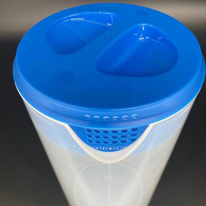 81oz/2.4Litre/0.63 Gallon Plastic Water Pitcher with Lid BPA-FREE Carafes Mix Drinks Water Jug for Hot/Cold Juice Beverage Ice Tea (Sky Blue, 81oz)