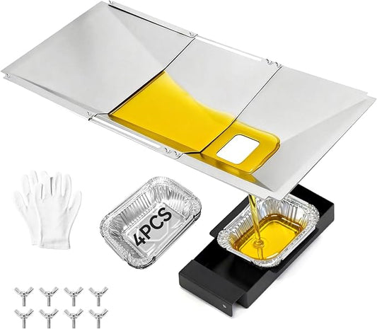 720-0888N Grease Tray with Catch Pan for Nexgrill 720-0888s 720-0830h, Charbroil, Dyna-glo, Kenmore, BHG, Backyard, Expert Most Grills, Adjustable Universal Drip Pan for 3/4/5 Burner Replacement Parts