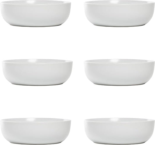 10 Strawberry Street Wazee Matte Coupe Dinnerware, Bowl, White, Set of 6