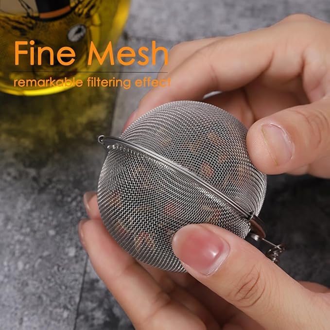 Tea Infusers for Loose Tea 3 Sets Tea Infuser Loose Leaf Tea Steeper Tea Stainless Steel Ball Mesh Tea Strainer Filters with Crtstal Pendant (Metal Turtle)