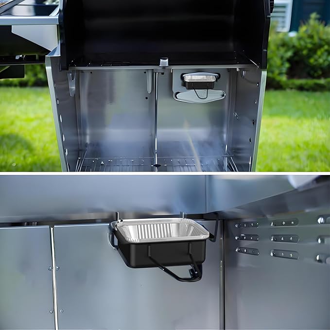720-0830H Grill Drip Pan Kit, Grill Grease Drip Pan & Catcher Cup for Nexgrill 720-0888N, Nexgrill Replacement Parts with 15 Aluminum Foil Liners, Fits 720-0925P & Cuisinart CGG-7400/7500/8500 Grills