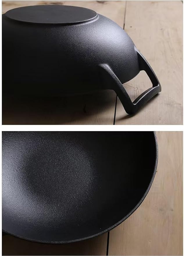 Cast Iron Wok with Lid (Wok with Lid 12 inch)