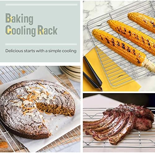 Herogo Baking Cooling Rack Set of 2, 15.3” x 11.2” Wire Cooking Rack