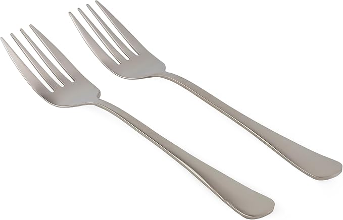 Cornucopia Brands Serving Fork (2 Pack) Set of Two (2)- Elegant Top of the Line Serving Forks, Buffet & Banquet Style Serving Forks, 9" Stainless Steel