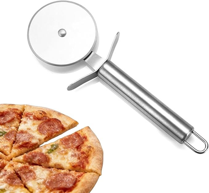 Pizza Cutter Wheel, Stainless Steel Pizza Slicer with Sharp Blade, Heavy Duty Rotary Pizza Cutter for Kitchen, Pizza, Pastry & Flatbread
