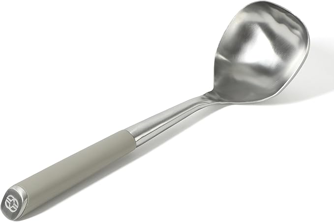Calphalon Edge Stainless Steel Ladle w/Thermoplatic Rubber- Taupe