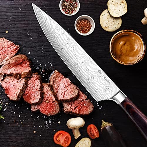 Japanese Knife Set, 5 Piece Kitchen Knives with Sheaths