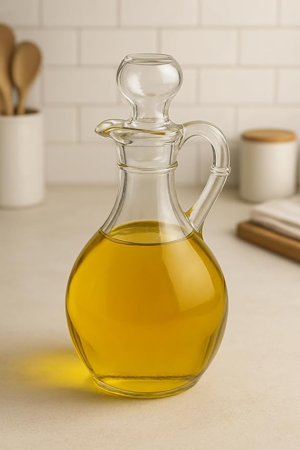 980R Presence Cruet With Stopper Oil Dispenser Oil Pitcher, Glass Olive Oil Dispenser Bottle with Stopper — 10oz / 300ml Durable Cruet for Olive Oil & Vinegar — Airtight Seal