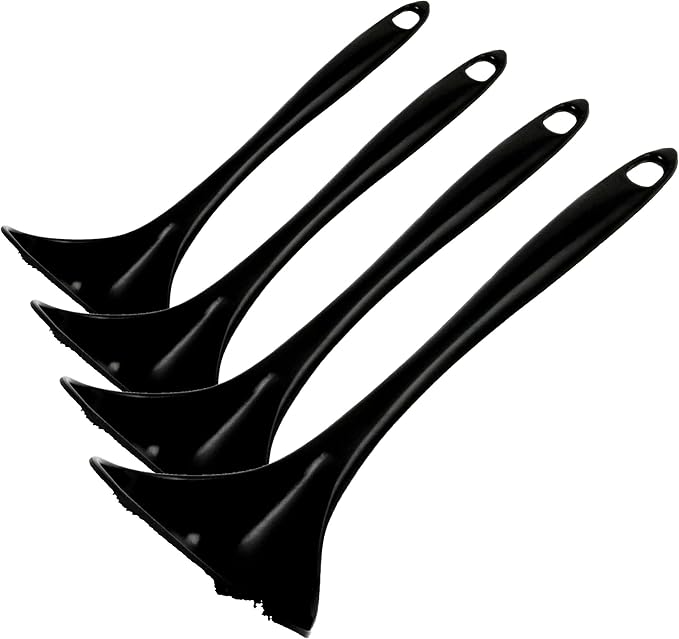 Chef Craft Basic Melamine Cooking Ladle, 10.5 inch, Black (Pack of 4)