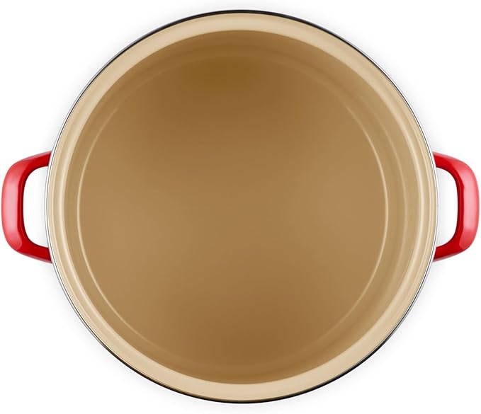 Le Creuset Enamel on Steel Traditional Stockpot, 12 qt., Cerise with Stainless Steel Knob