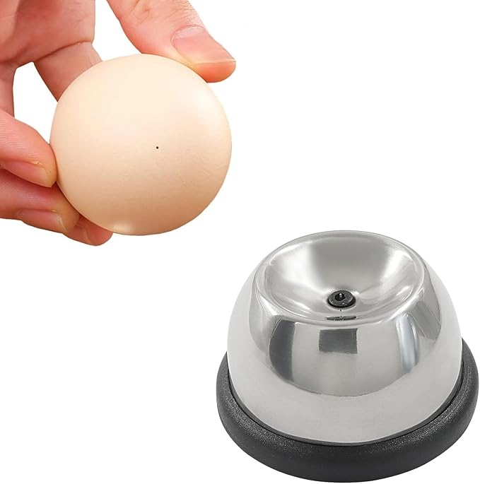 Stainless Steel Egg Piercer with Retractable Pin - Egg Poker Tool for Perfect Hard Boiled Eggs Every Time, Easy Raw Egg Shell Puncher for Quick Peeling (Black)