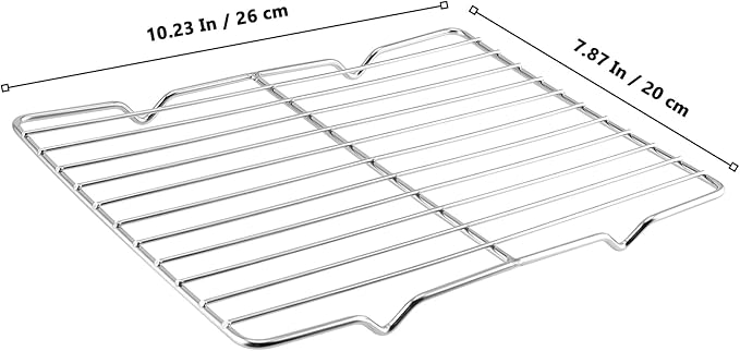 4 Pack 10 × 8 x 0.8 Inch Metal Grate Cooling Rack, Stainless Steel Small Wire Cooling Rack, Rectangle Baking Cooling Rack for Cooking, Fits Small Toaster Oven, Dishwasher Safe