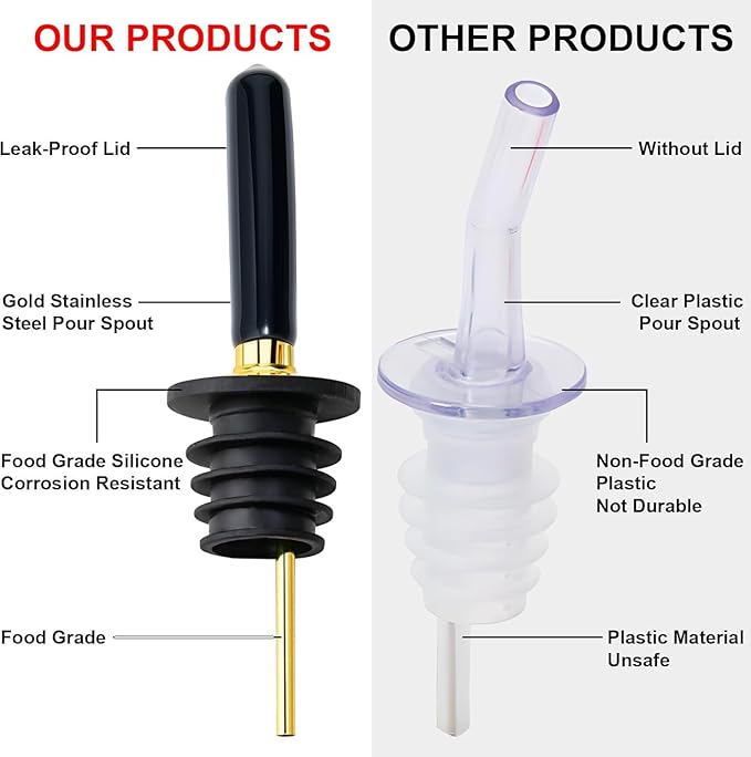 Glass Coffee Syrup Dispenser Bottles 7 OZ, Simple Syrup Bottles with Metal Pour Spout, Syrup Dispenser for Coffee Bar Accessories for Maple Honey Syrup Oil and Sauces