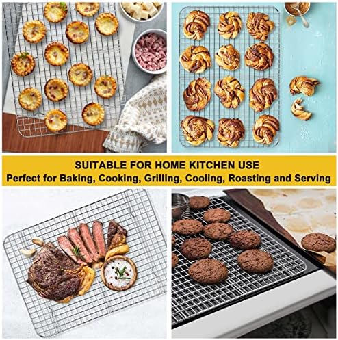 P&P CHEF 15.3 Inch Stainless Steel Cooling Baking Rack Set of 2