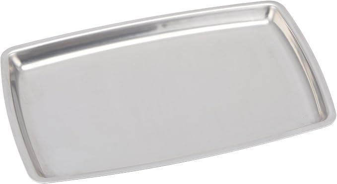 Winco SIZ-11B Stainless Steel Rectangular Sizzling Platter, 11-Inch, Medium