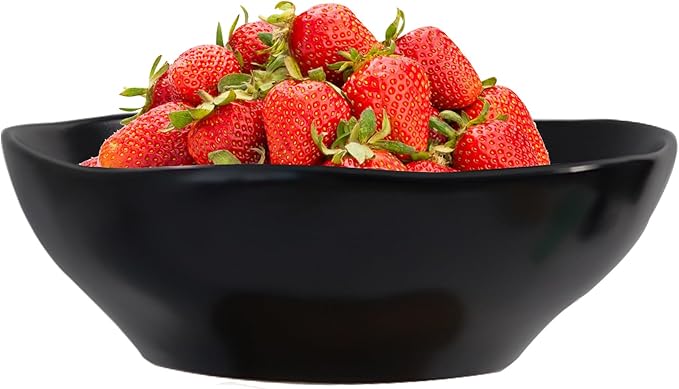 9'' Serving Bowls for Dining Table,42oz Deep Bowl for Soup, Cereal, Ramen, Pasta, Salad, Dishwasher & Microwave Safe, Easy Clean