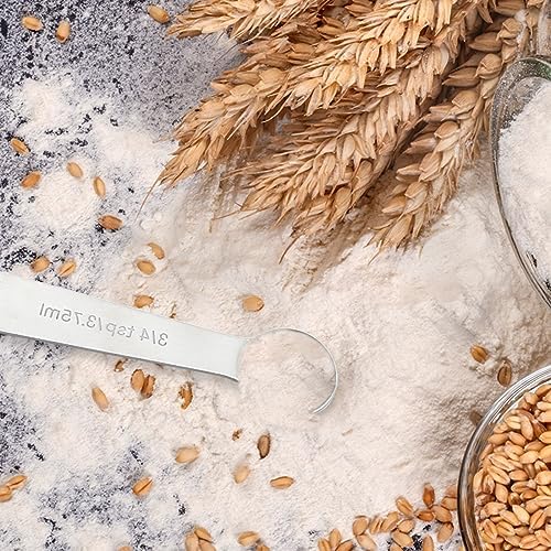 Luomorgo 7 Pcs/Set Measuring Spoons Set, Stainless Steel Tablespoons